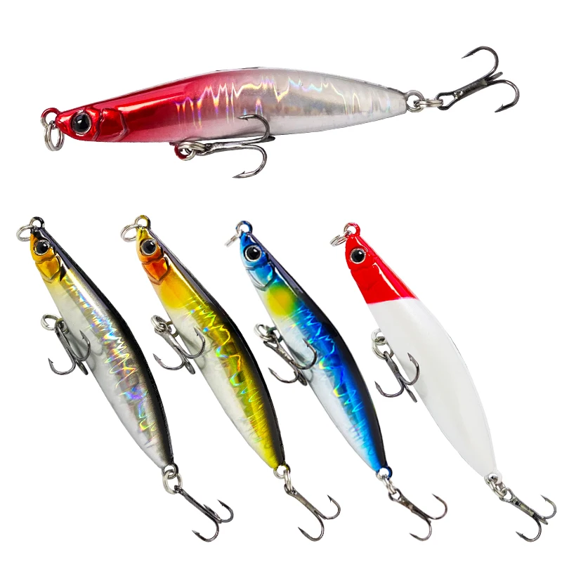 Señuelos de Pesca de lápiz de hundimiento lento, cebo duro Artificial de lubina, trucha de agua salada, aparejos Wobbler, Isca Swimbait, 66mm, 8,5g - imagen 3