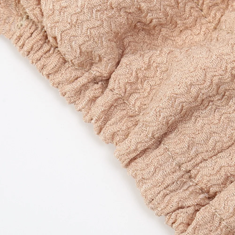 Moda Color sólido mujeres arrugado Hijab turbante poliéster elástico gorros holgados capó suave pañuelo para la cabeza - imagen 5