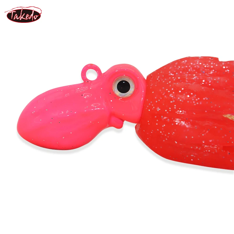 TAKEDO LG01 150g 200g 250g 300g 350g 400g 450g cabeza de plantilla de plomo de pulpo UV TPR con anzuelo Señuelos de pesca blandos - imagen 3