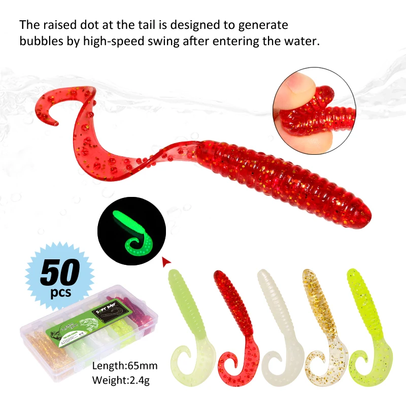 Nuevo Kit de Señuelos de Pesca Wobbler Artificial, cebo de silicona, gusano, trucha, Lucio, señuelos Crankbait falsos para pesca de carpa, accesorios de pesca - imagen 4