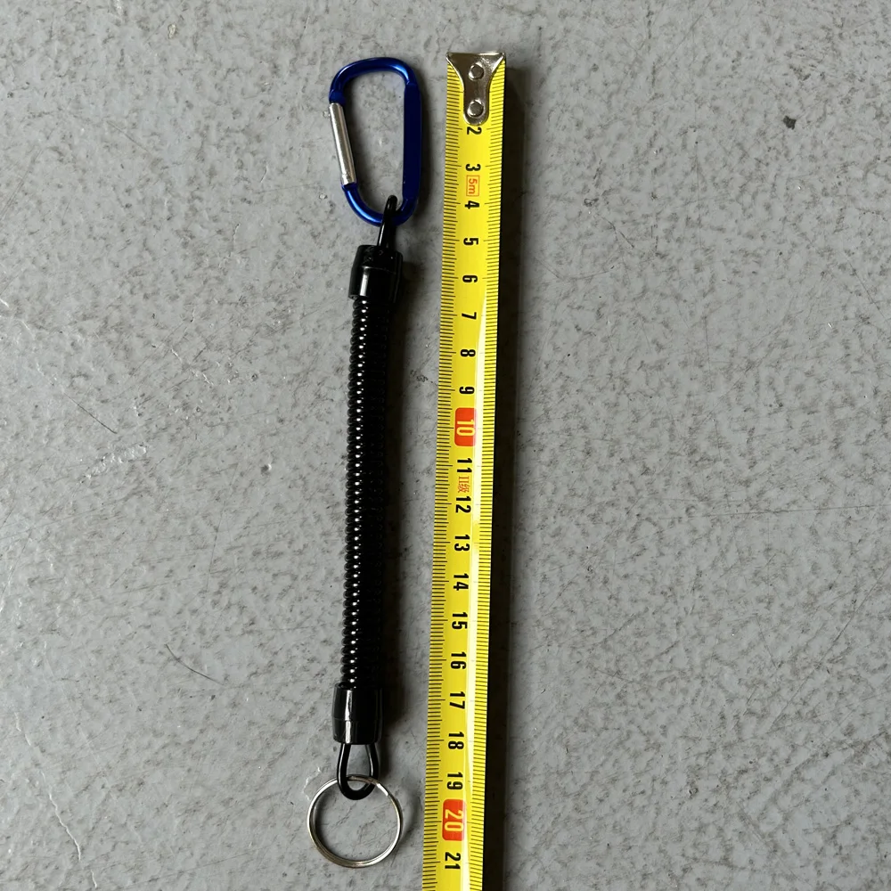 Cuerda de pesca perdida, hebilla de cuerda elástica telescópica táctica para acampar, antipérdida, llavero para teléfono móvil, cuerda de pesca, 3 uds. - imagen 3