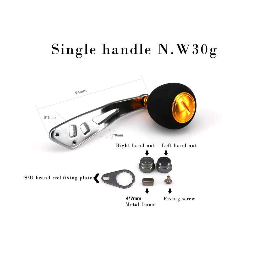 DEUKIO-mango de carrete de pesca, mango eléctrico de repuesto, perilla EVA para Baitcasting, tambor, balsa, piezas de reparación, carrete de modificación - imagen 4