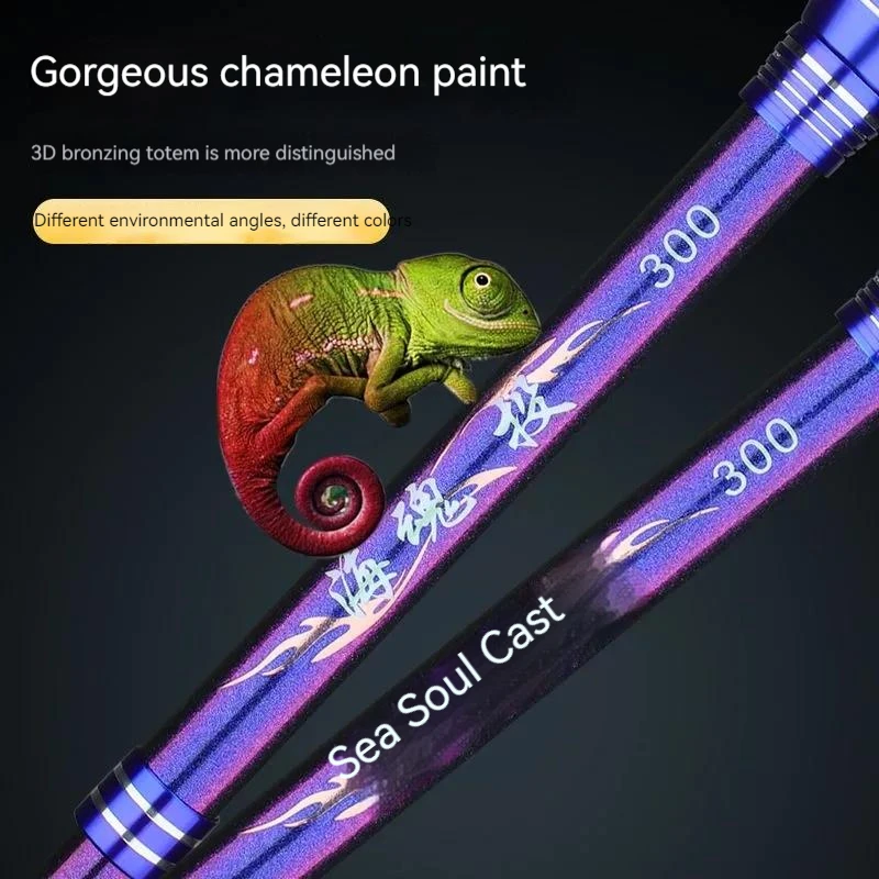 Cañas de pescar Ultra duras, 2,1-4,5 m, cañas de lanzamiento y carrete, caña de mar de carbono, pesca de largo alcance, Spinning telescópico, cañas de carpa plateadas - imagen 4