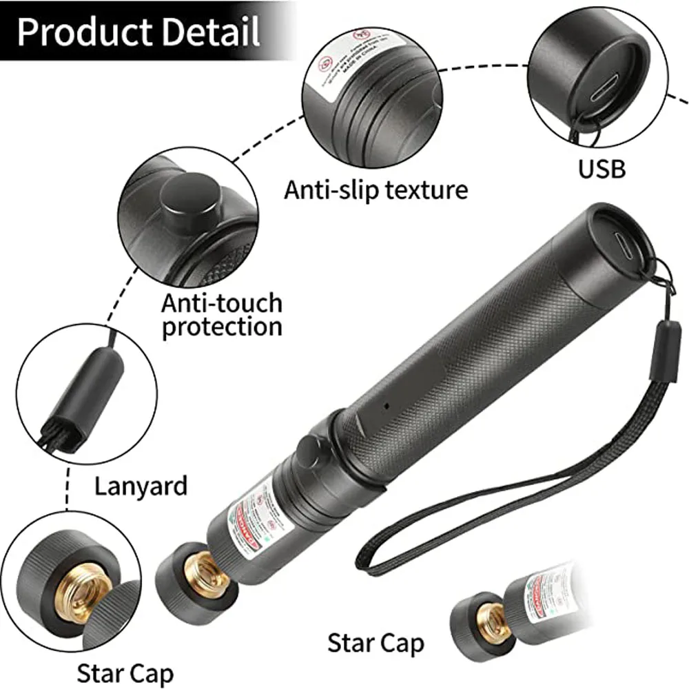 USB Mini láser verde LED lindo láser rojo verde violeta puntero para gatos juguete interactivo brillante animación puntero luz pluma - imagen 4