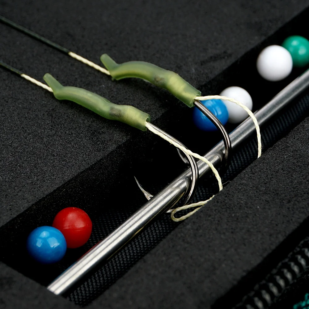 Cartera para aparejos de pesca de carpa, bolsa para aparejos de pelo, bolsa de transporte con eslabones de gancho, billeteras para aparejos de pelo para pesca de carpa - imagen 4