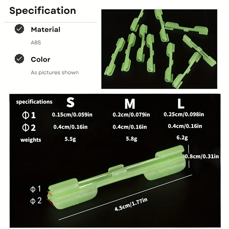 10pcs Soportes De Palos Luminosos Para Pesca, Clips De Varilla Luminosa, Accesorios De Pesca - imagen 5