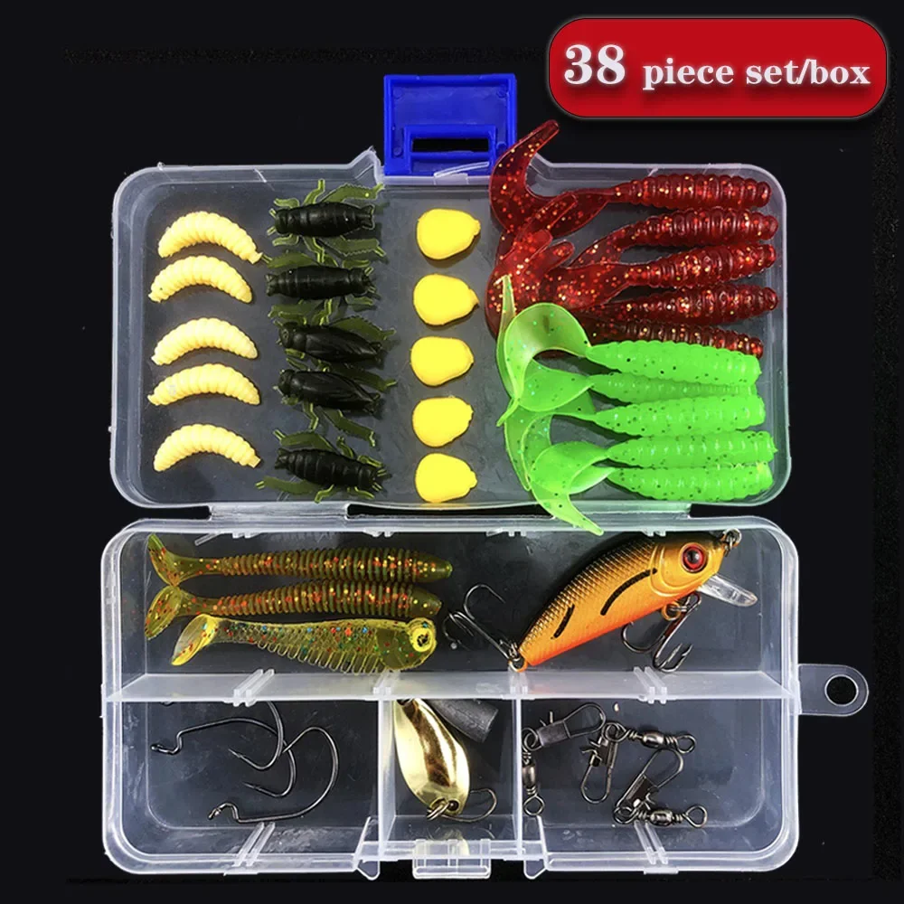 Juego de cebo de Metal duro Wobbler con accesorios de caja, señuelos de silicona para suministros de pesca, nuevo, todo para pescar en verano, artículos de pesca - imagen 2