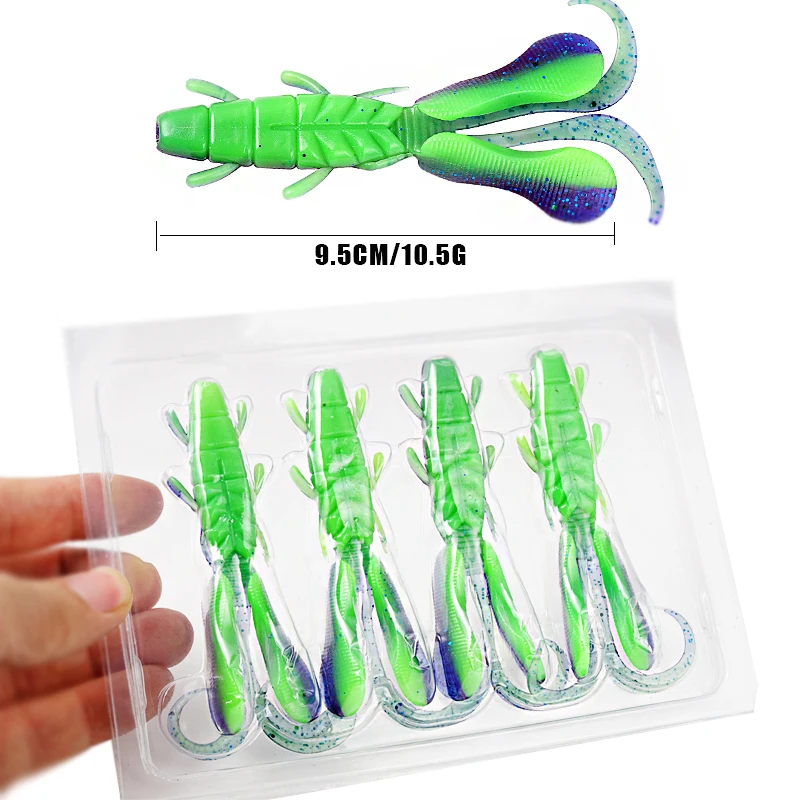 SUNMILE-SEÑUELOS DE PESCA DE 9cm/10,5g, cebos artificiales, lubina, Lucio, camarón, 8 unidades - imagen 3