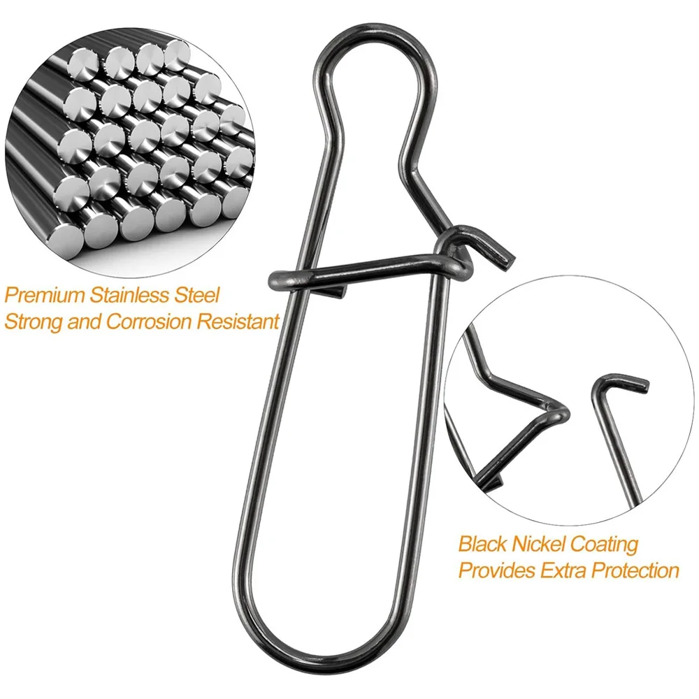 20 piezas conector giratorio a presión, anillo rodante, aparejos de Pesca, hebilla, Kit de señuelo, rodamiento, herramienta de Pesca, equipo de engranaje - imagen 3