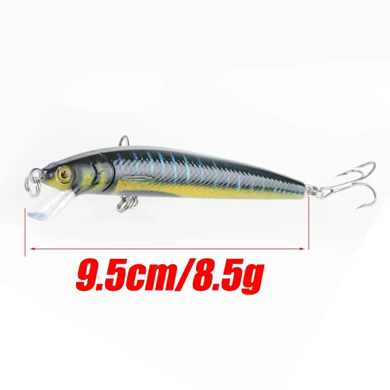 Señuelos de Pesca Minnow, Wobbler de plástico, 9,5 cm, 8,5g, Swimbait, cebo duro Artificial para Lucio, aparejos de Pesca Crankbait, 1 ud. - imagen 2