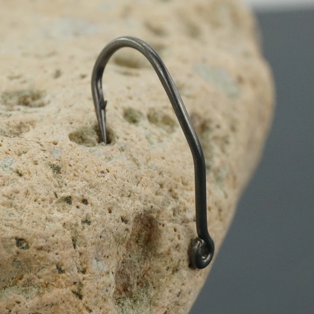 Hirisi 50 Uds. Anzuelos de púas de acero inoxidable con revestimiento de PTFE, accesorios de pesca con anzuelo 8023 - imagen 2