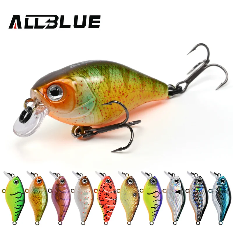 ALLBLUE-Crankbait 38SR, 38mm, 4g, sonajero poco profundo, señuelo de pesca duro flotante, pececillo, manivela Artificial, cebo para lubina y trucha - imagen 3