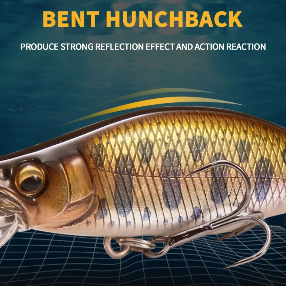 TSUYOKI-Mini señuelo de pececillo de hundimiento rápido, 64mm, 8,3g, lubina de agua dulce, perca, Jerkbaits, trucha, swimbait GH64, Wobblers jorobantes - imagen 5