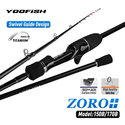 Caña ultraligera YOOFISH 170B en carbono y titanio para agua salada