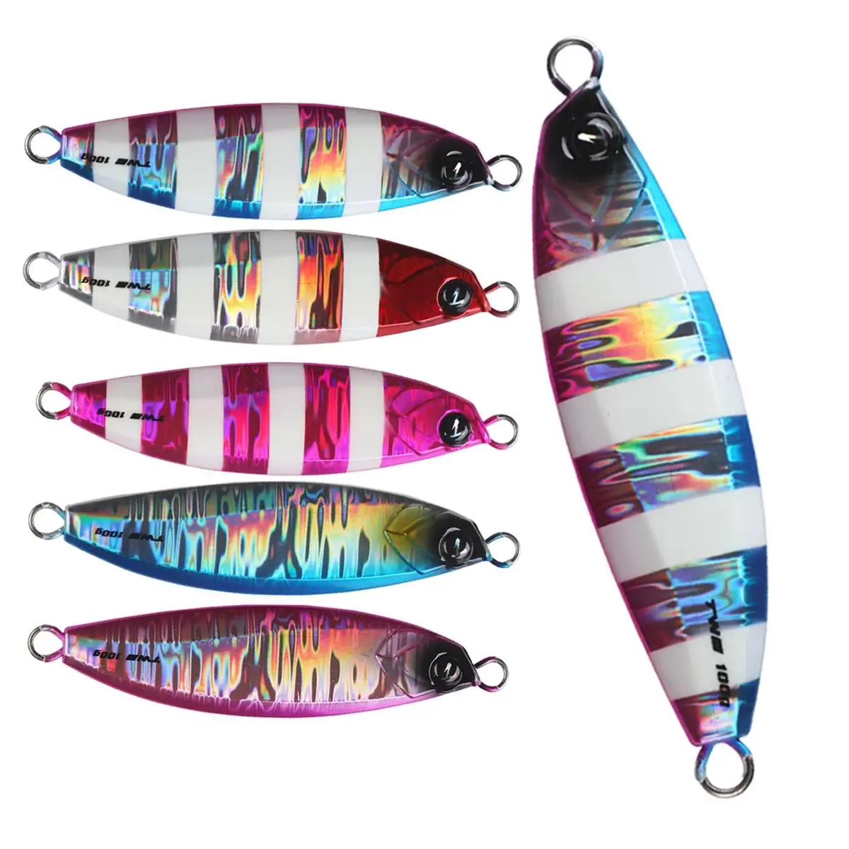 Señuelos de pesca con plantilla de paso lento, plantilla de Metal de agua salada, cebo Artificial, señuelo de Jigging costero, aparejos de pesca de atún, 60g, 80g, 100g - imagen 4