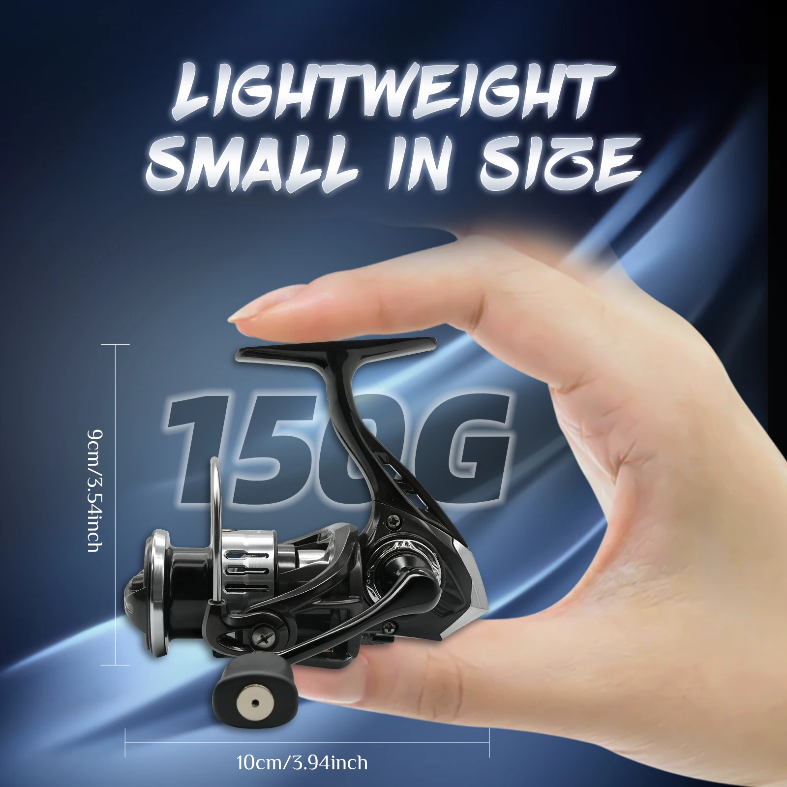 Carrete giratorio para camarones de hielo ROOBLINOS AMG AX 5,2: 1 800 Tamaño 150-170 g Liso y ligero - imagen 3