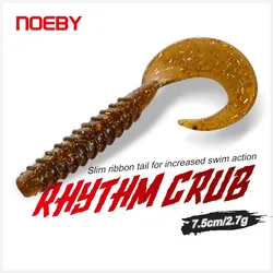 Noeby Vinilo Curly Estriado – Señuelo de Silicona para Lucio y Perca
