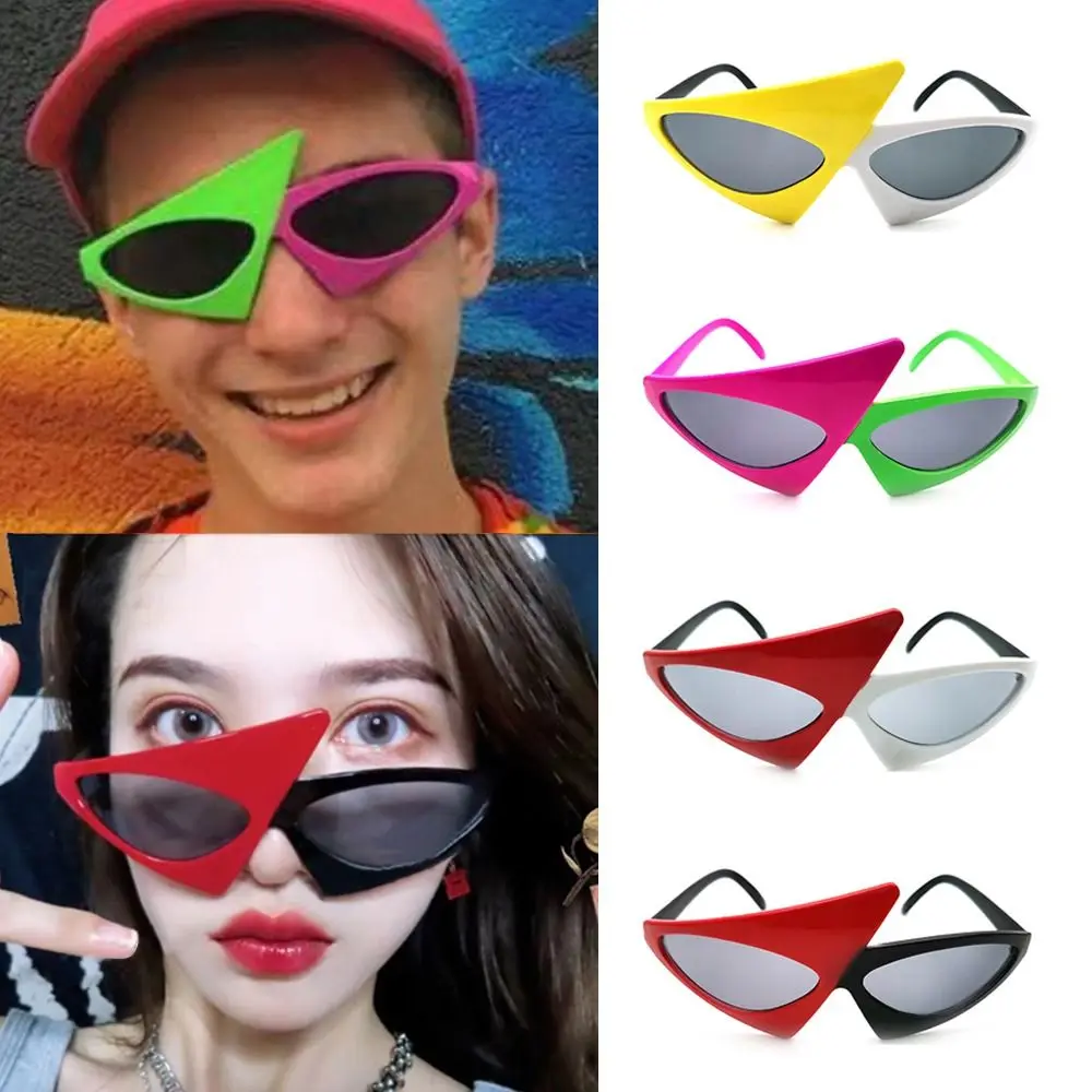 Gafas de sol triangulares con marco completo, gafas de sol asimétricas ultraligeras con bloqueo de rayos azules, gafas de protección ocular para unisex - imagen 3