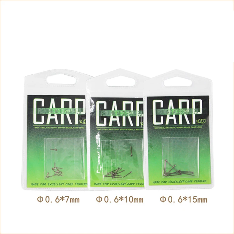 10 unids/bolsa cebo de Metal Spike anzuelo de pesca de carpa cebo Sting Boilies Pin Spike gusano maíz Ronnie Hair Rig carpa alimentador aparejos - imagen 2
