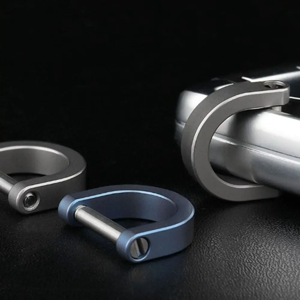 Hebilla de grapas de arco D de aleación de titanio, grillete, llavero, mosquetón, gancho, pulsera al aire libre, accesorios para exteriores - imagen 2