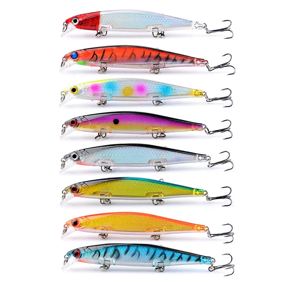 Jerkbait-Juego de Señuelos de Pesca Crankbait, Kit de cebos artificiales Wobbler para Lucio, cebo duro, aparejos de pesca de carpa, Swimbait - imagen 2