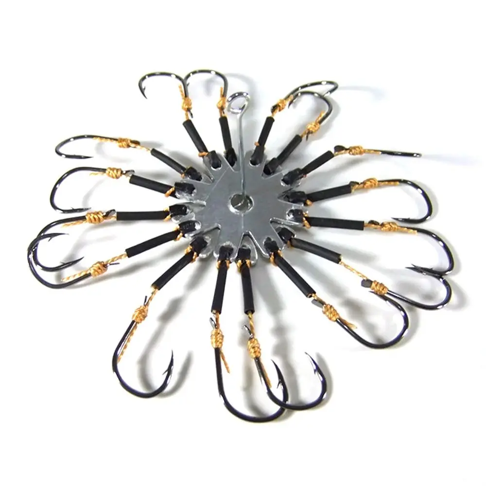2 uds caliente 12 anzuelos de pesca gancho de explosión cuerda de pesca carpa cebo anzuelos evitar manguera anzuelos - imagen 3