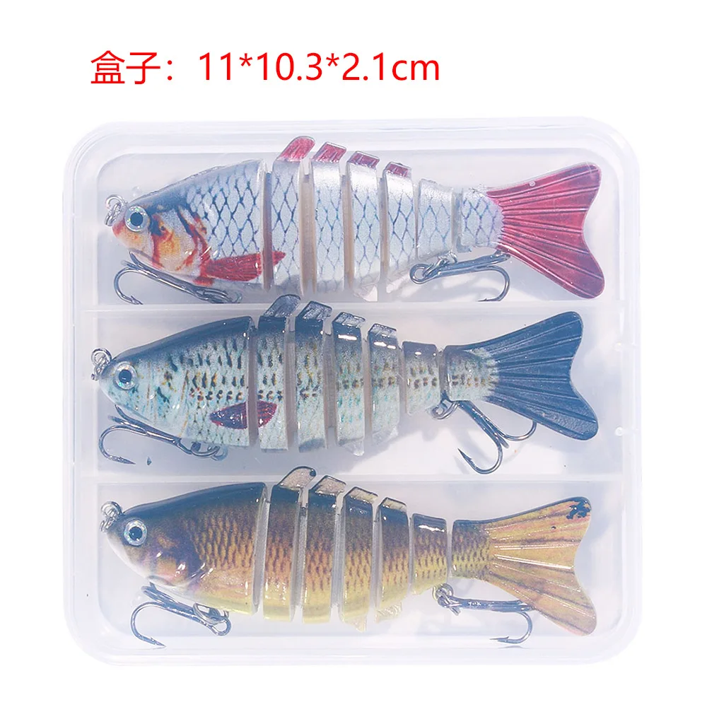 3 uds 10cm-15g Swimbait articulado Wobblers hundimiento Señuelos de Pesca cebo Artificial duro Lucio señuelo de pesca de lubina aparejos de pesca Crankbait - imagen 5