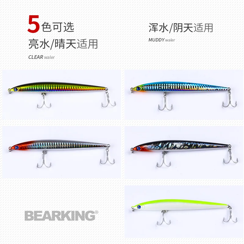 Señuelo de pesca superfundición superior, cebos duros de calidad, acción profesional, aparejos de pesca que se hunden, 125mm, 28g - imagen 3