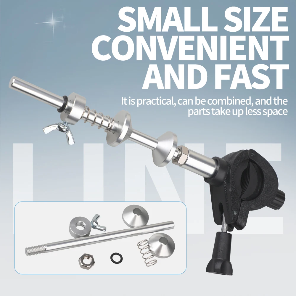 Carrete baitcasting negro de aluminio con enrollador suave duradero - imagen 4