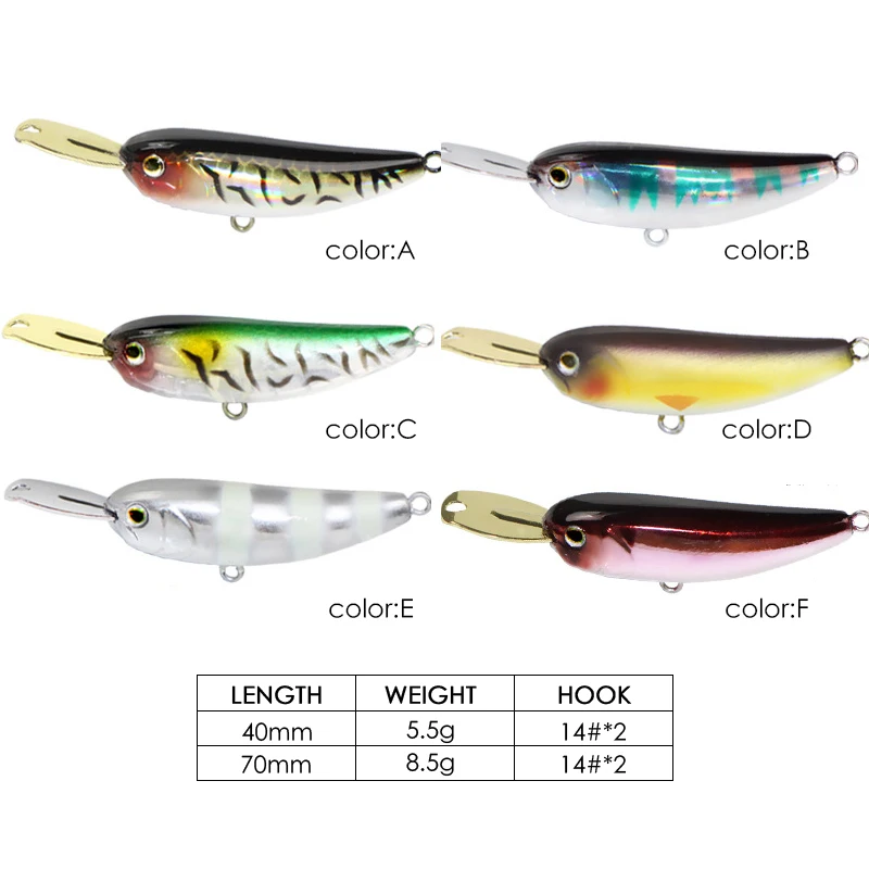 LETOYO-cebo de pesca de pececillo Micro hundido, 40mm/5,5g, 70mm/8,5g, señuelo tipo lápiz Artificial para lubina, trucha, Señuelos de Pesca - imagen 3