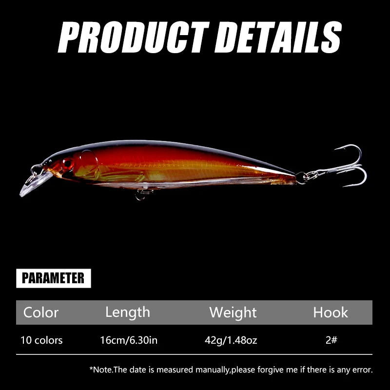 Señuelo de Pesca de pececillo de fundición larga, 1 unidad, 16cm, 42g, isca, cebo artificial, aparejos de Pesca, lubina, Walleye, cebo de Pesca de mar - imagen 4