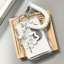 Funda porta-Photocards Kpop de silicona suave con llavero de estrella
