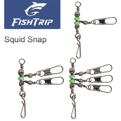 FishTrip Giratorios de tres vías rodamiento cuentas brillantes Surf