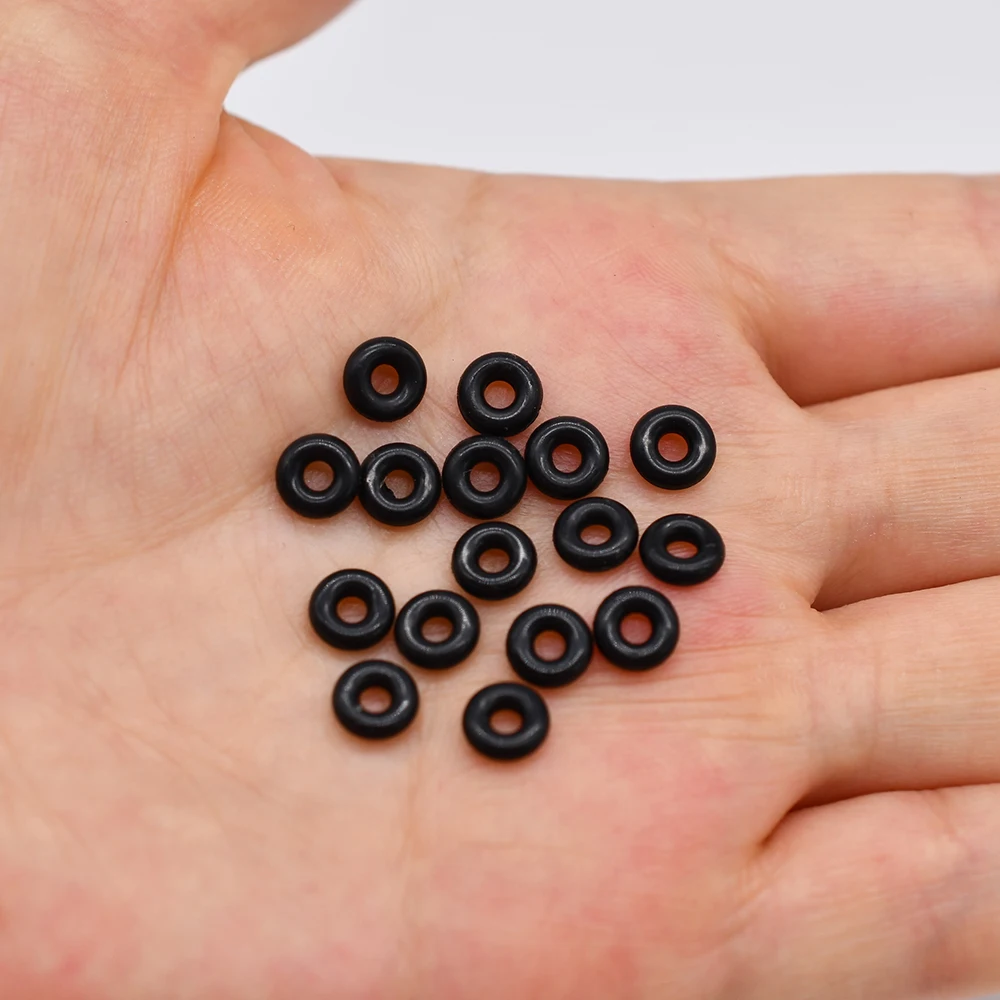 MNFT 1000 Uds aparejos terminales de pesca de carpa anillos de aparejo redondos Material de goma anillo redondo de cambio rápido negro - imagen 5