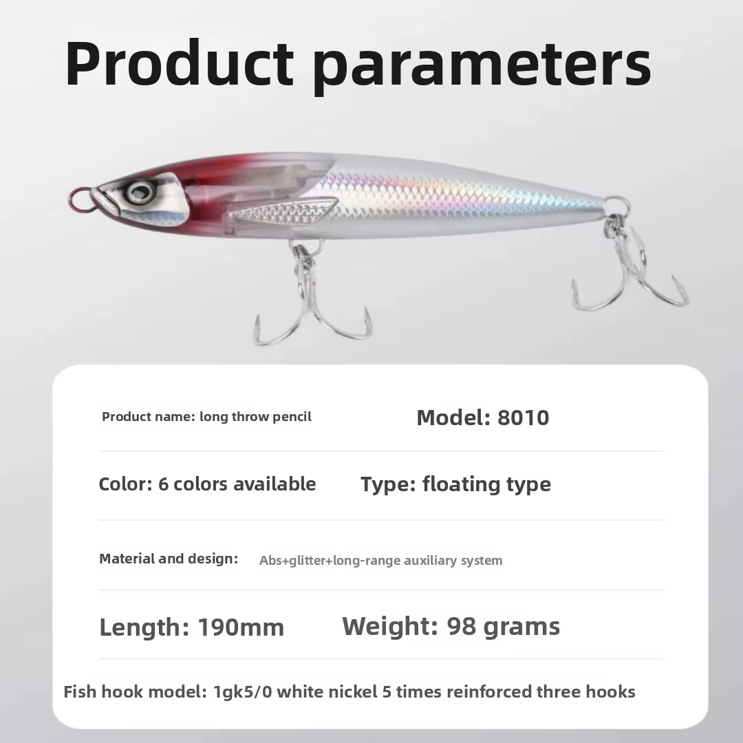 MUKUN Señuelo lápiz topwater para GT, amberjack y kingfish - imagen 3