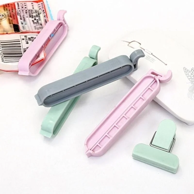 12/24 Uds. Clips de plástico para bolsas, sellador de bolsas de almacenamiento de aperitivos para el hogar, Mini abrazadera selladora al vacío para cocina, herramienta de sellado de bolsas con Clip para alimentos - imagen 4