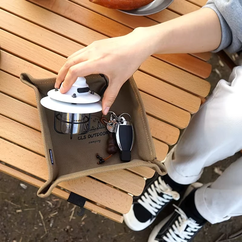 1 bandeja de almacenamiento portátil para acampar, caja de almacenamiento para picnic, pesca, viajes familiares al aire libre, adecuada para acampar sin desorden - imagen 3