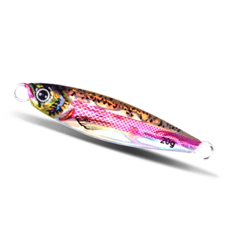 Cebo de plantilla de Metal con estampado 3D, señuelo de pesca de barco para lubina española, caballa Barracuda, 7/10g, 1 unidad - imagen 4