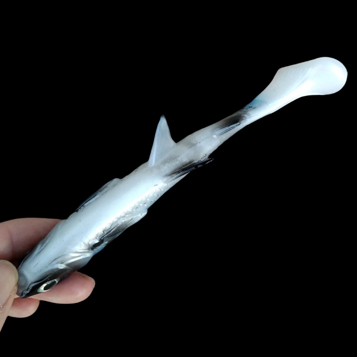 Swolfy-señuelo de cola en T de dos colores, cebo suave de cola de paleta, Wobbler, cebo de silicona para lubina, 4 piezas, 15cm, 34g - imagen 4