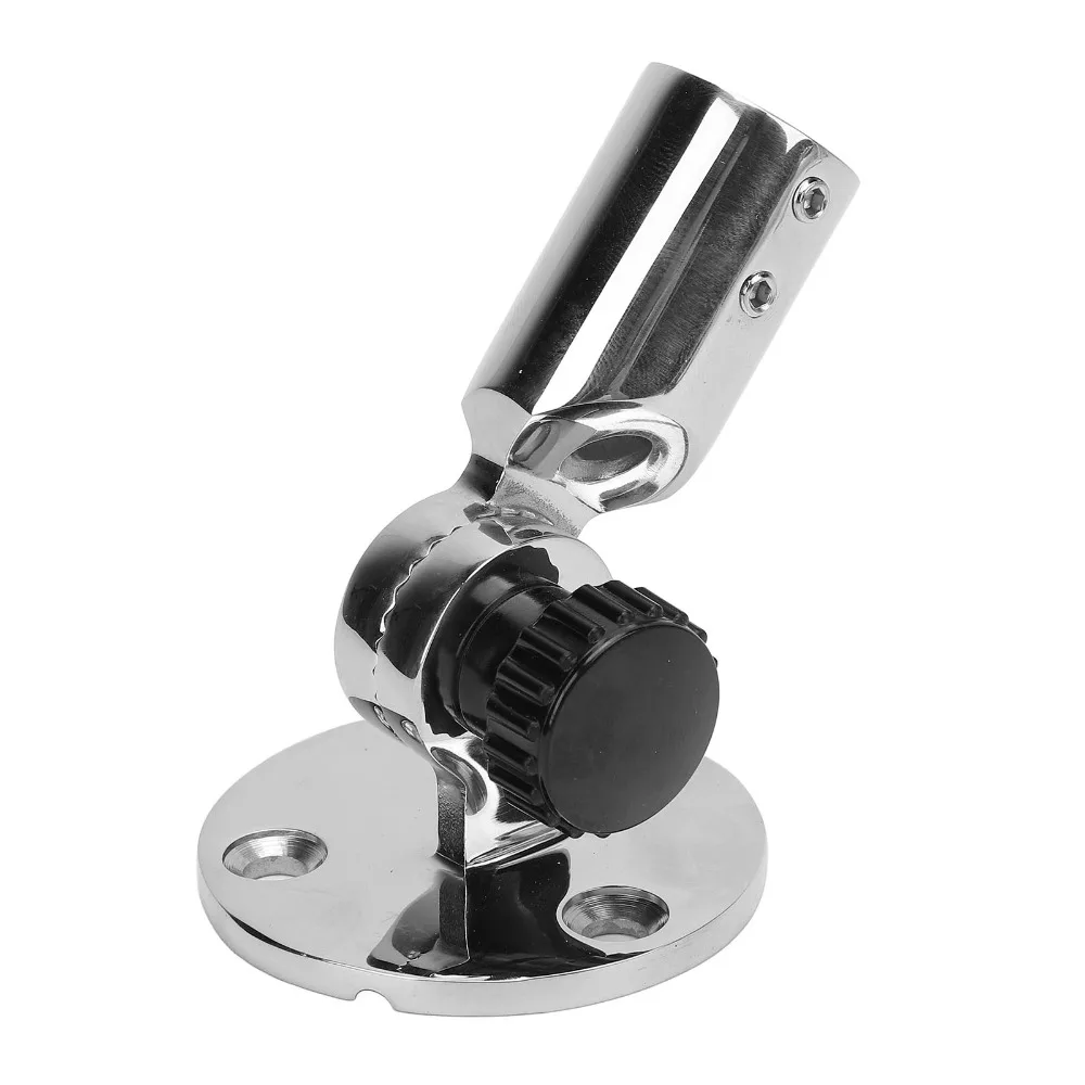 Soporte de Base de antena marina de acero inoxidable 316, riel de 19mm de diámetro ajustable de 180 grados, montaje de riel de trinquete para barco - imagen 5