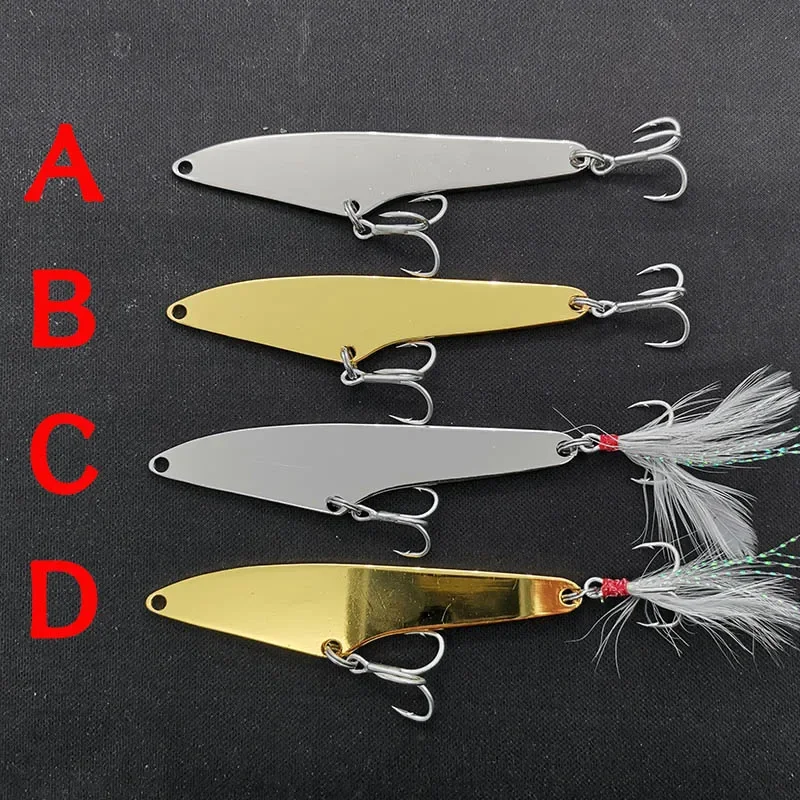 OUTKIT alta calidad fundición larga 1 Uds 11g18g Metal VIB señuelo de pesca Jigbait cuchara Crankbait manivela cebo triple con 2 ganchos