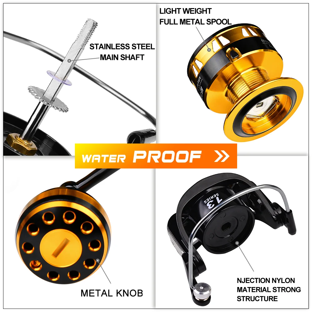 VALHALLA-carrete de pesca giratorio serie 1000-7000, CNC Mechine, 4,7: 1/5, 0:1/5,2: 1, rueda de pesca de alta velocidad, mango de Metal completo - imagen 5