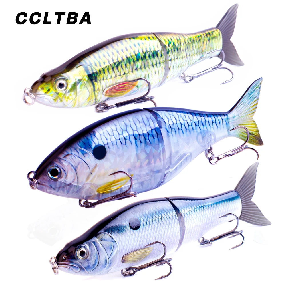 CCLTBA-Cebo de sábalo planeador, 2 tipos, Swimbait articulado, cebos duros artificiales, Lucio, lubina, sábalo deslizante, Señuelos de Pesca, aparejos de agua dulce