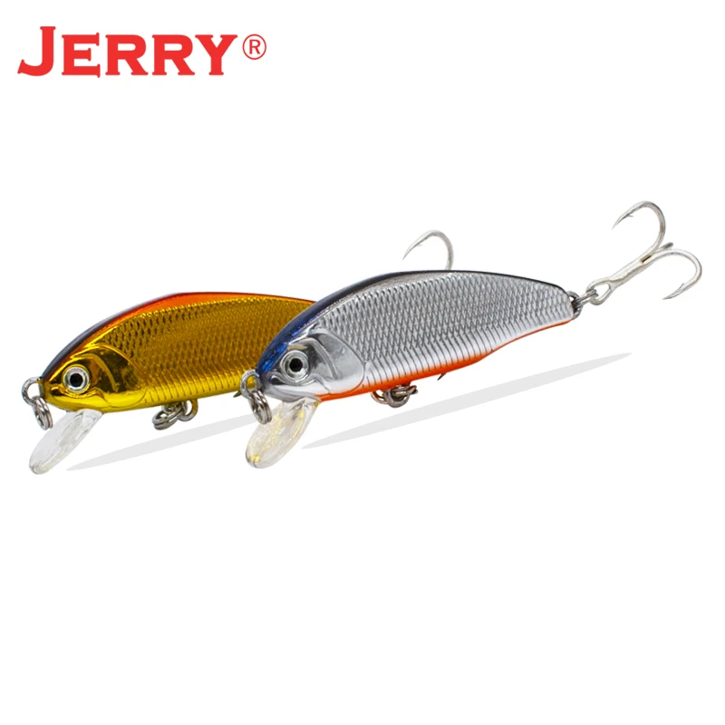 JERRY SHUHU ultrafino hundimiento Wobbler Minnow señuelo de pesca 45mm 3,4g manivela Artificial cebo duro señuelo de trucha de agua dulce - imagen 5