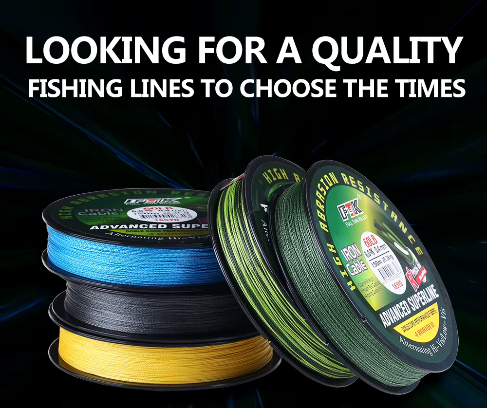 Sedal de pesca trenzado de 4 hebras en 4 colores disponibles