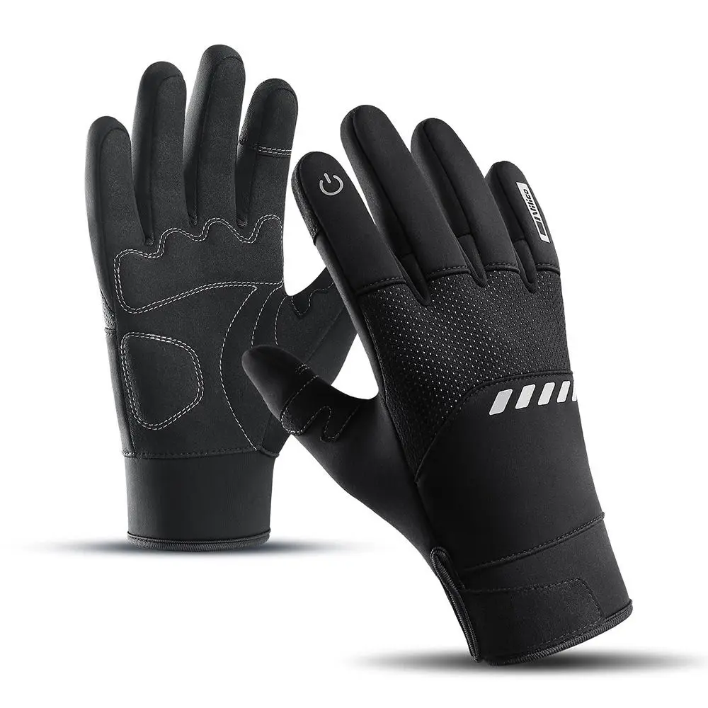 Guantes cálidos impermeables a la moda para invierno, guantes de ciclismo para mantener el calor con pantalla táctil, guantes de esquí gruesos antideslizantes para deportes al aire libre - imagen 3