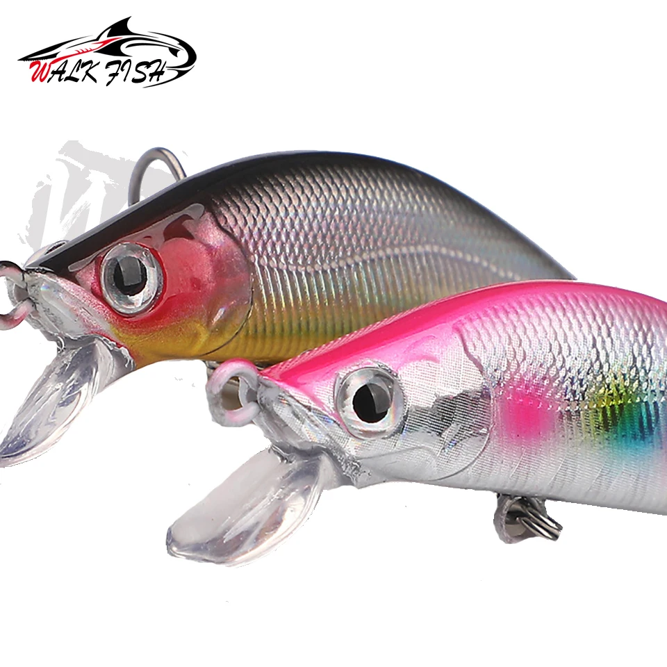WALK FISH-señuelo de pesca de pececillos, cebo duro Artificial de fundición larga, 5,5 cm, 5g, Wobblers para Char, trucha, lubina, Lucio - imagen 5