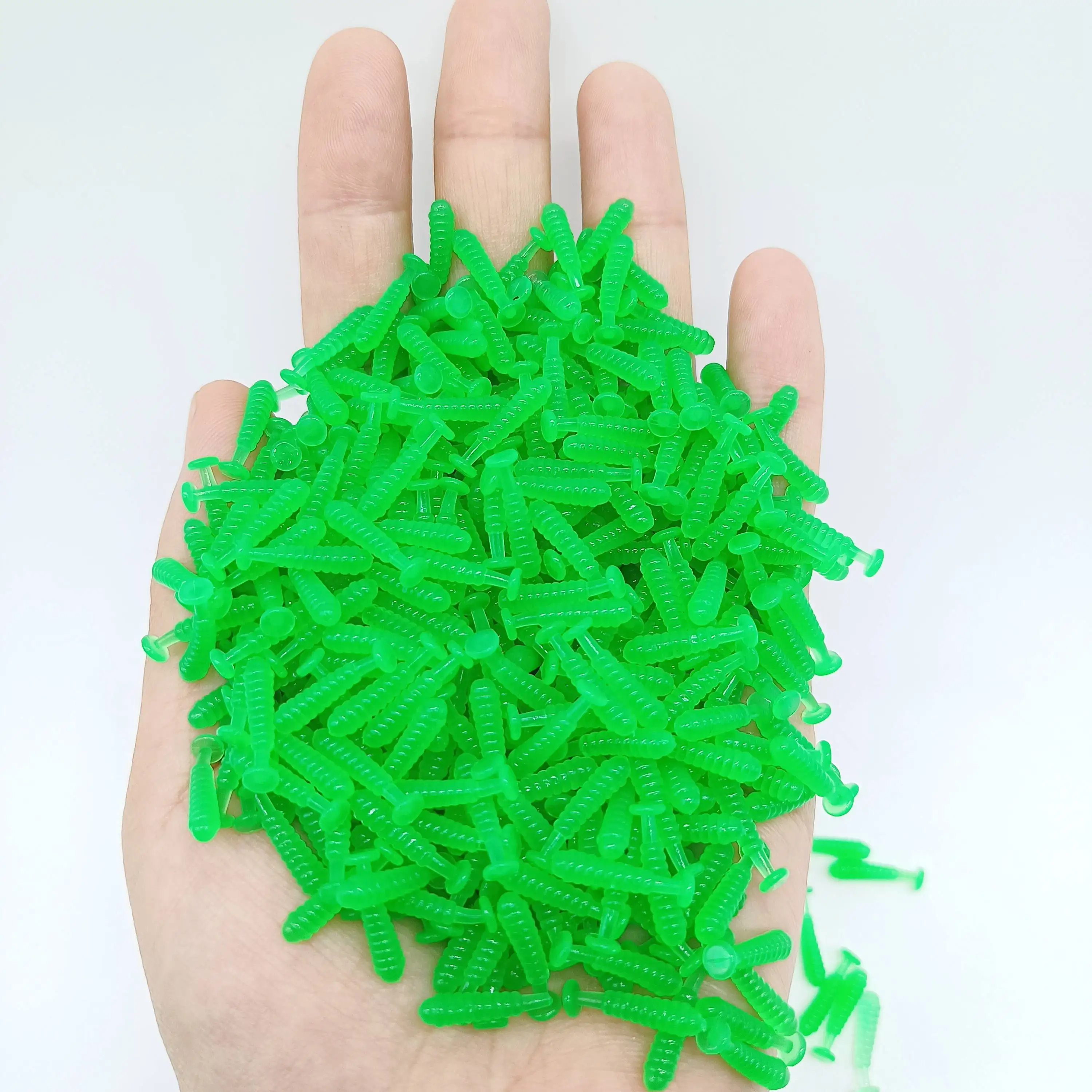 DUODUOYU 100 Uds Mini señuelo suave señuelo de pesca 10mm/15mm pequeño pvc cola en T cebo de silicona Isca Artificial wobbler aparejos de pesca - imagen 3