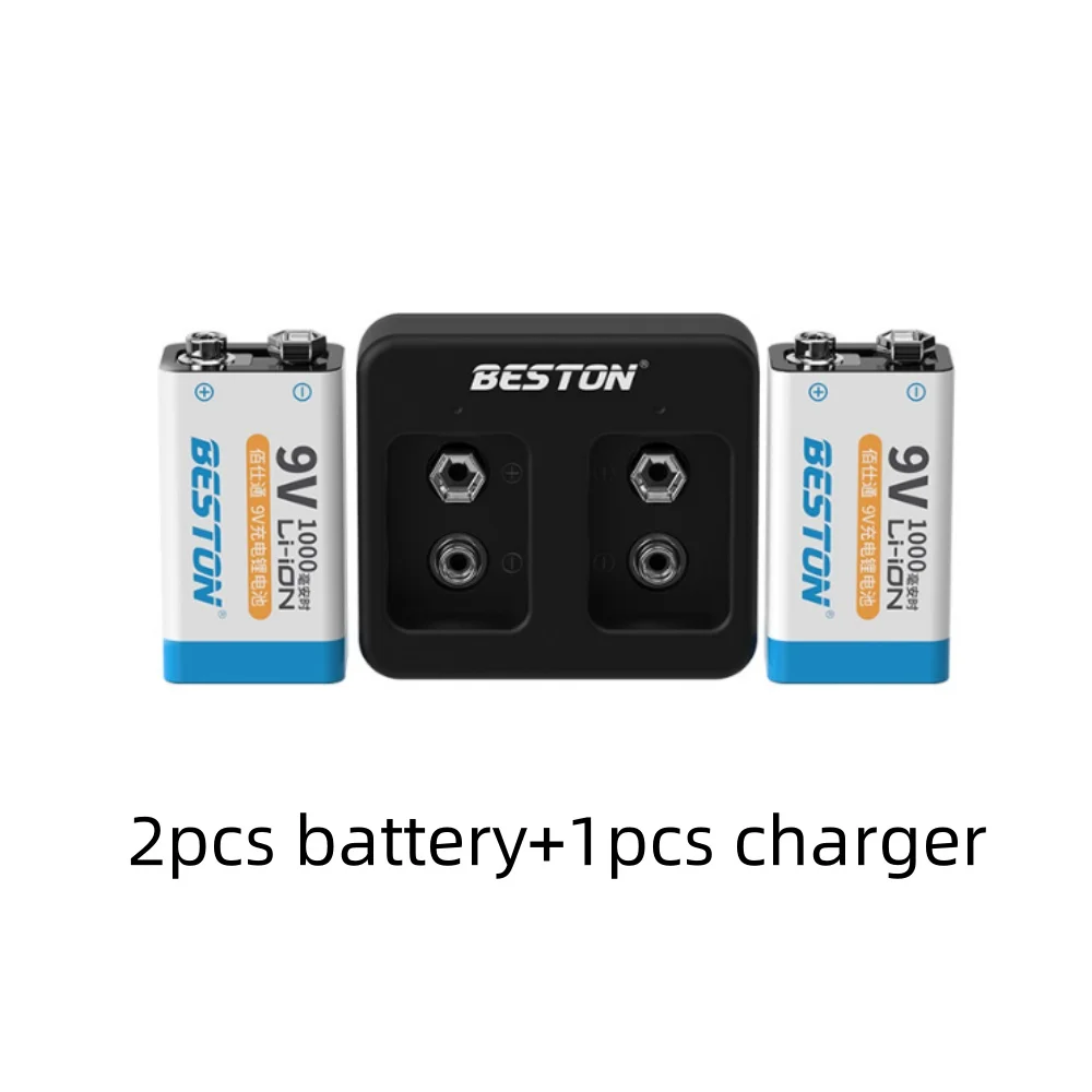 Batería recargable Ni-MH 9V con cargador para multímetro y micrófono - imagen 2