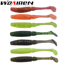 20 Uds. Señuelo de Pesca suave de silicona 5,5 cm 0,8g Jig cebo suave señuelos de goma Artificial Swimbait Shad Bass Pesca aparejos de Pesca